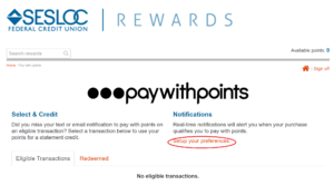 Pay With Points Dashboard