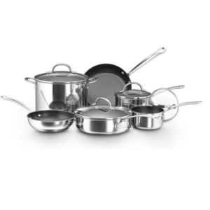 Farberware 10pc Millenium Stainless Steel Nonstick Cookware Set
