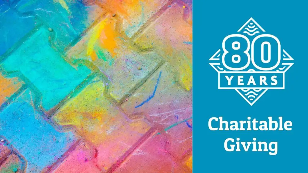 80th anniversary September Charitable Giving