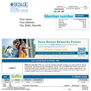 Deposit Account Examples