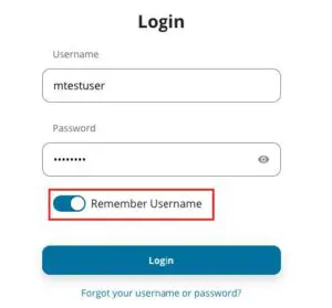 Desktop login screen