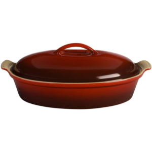 Le Creuset Heritage 4 Qt. Covered Stoneware Oval Casserole Cherry