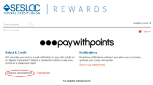 Pay With Points Dashboard
