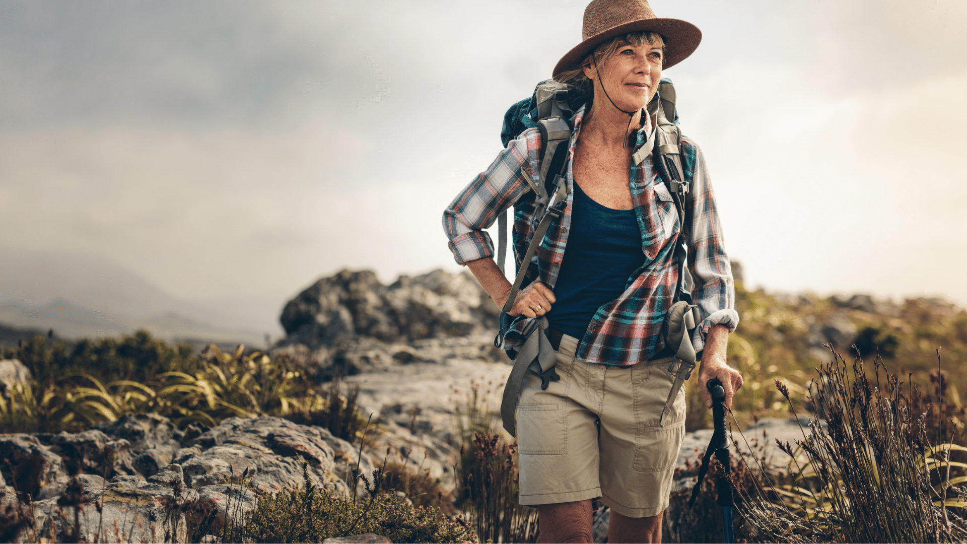 Woman hiking on the Central Coast California