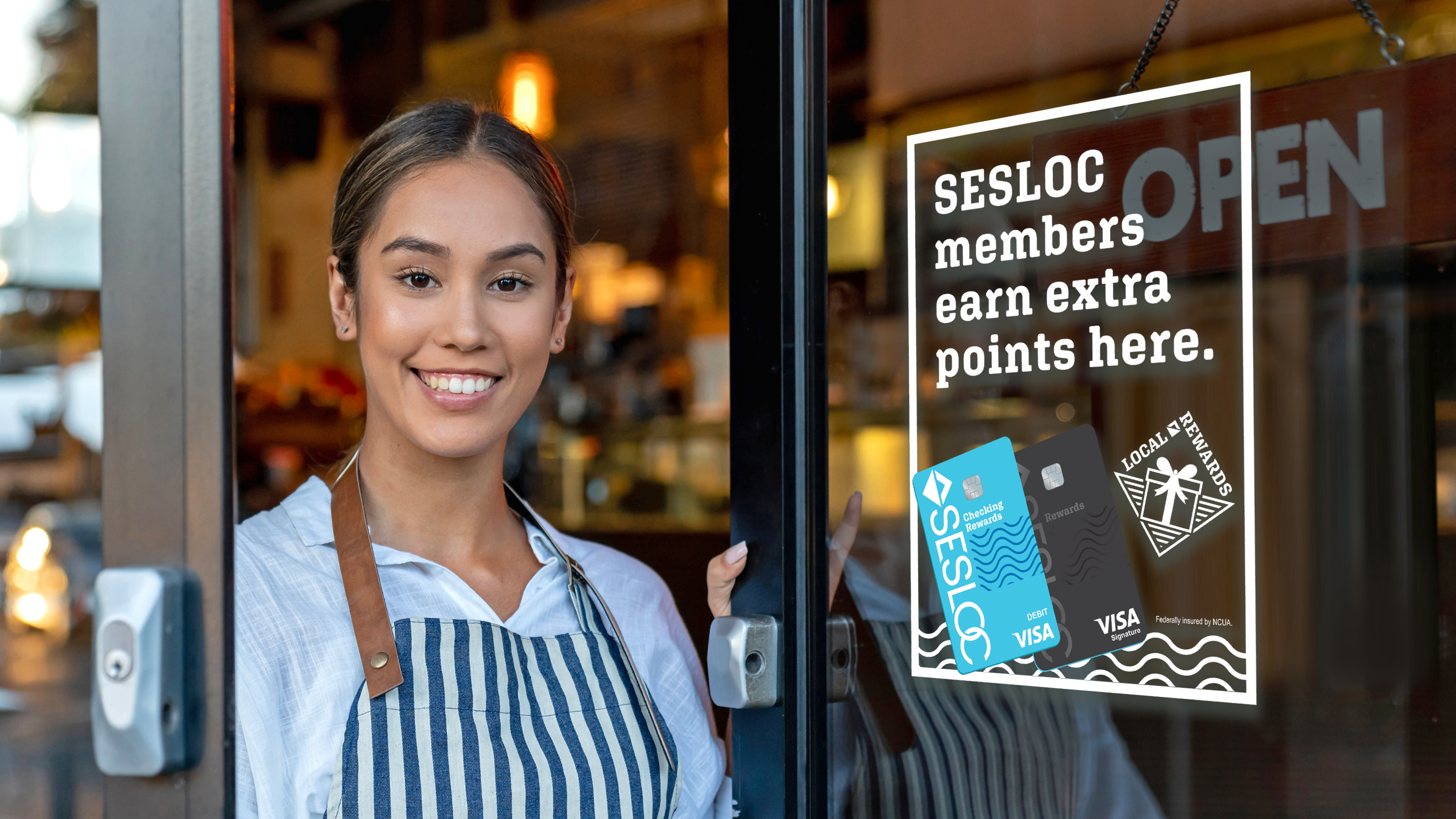 A friendly store owner on the Central Coast welcomes customers.