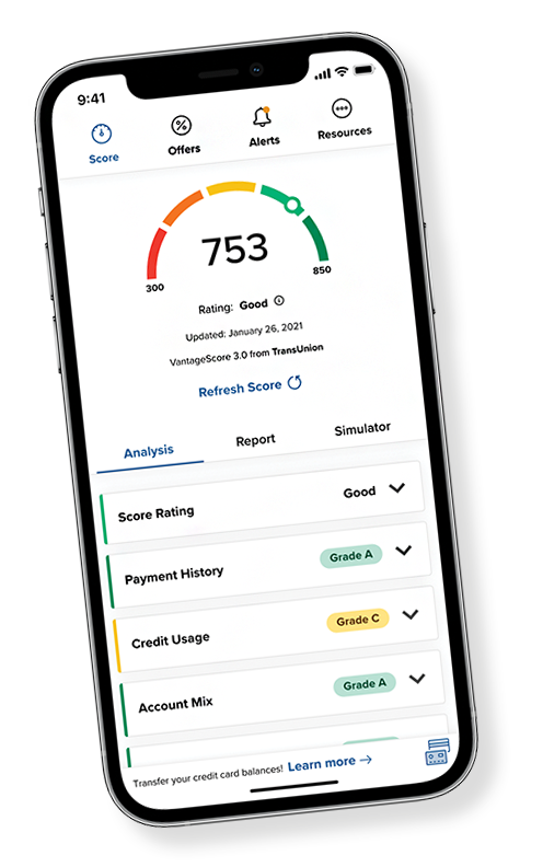 See your credit score in Online Banking.