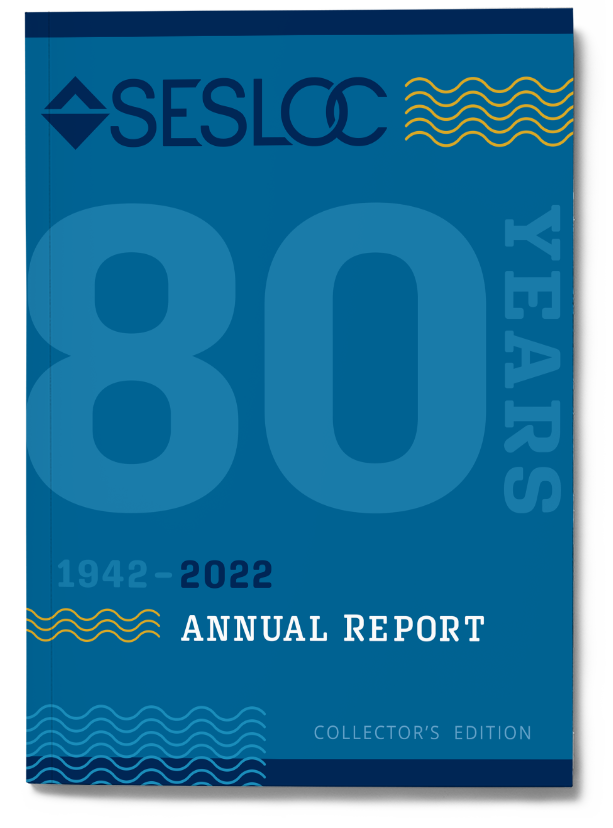 The cover from SESLOC's 2022 Annual Report.