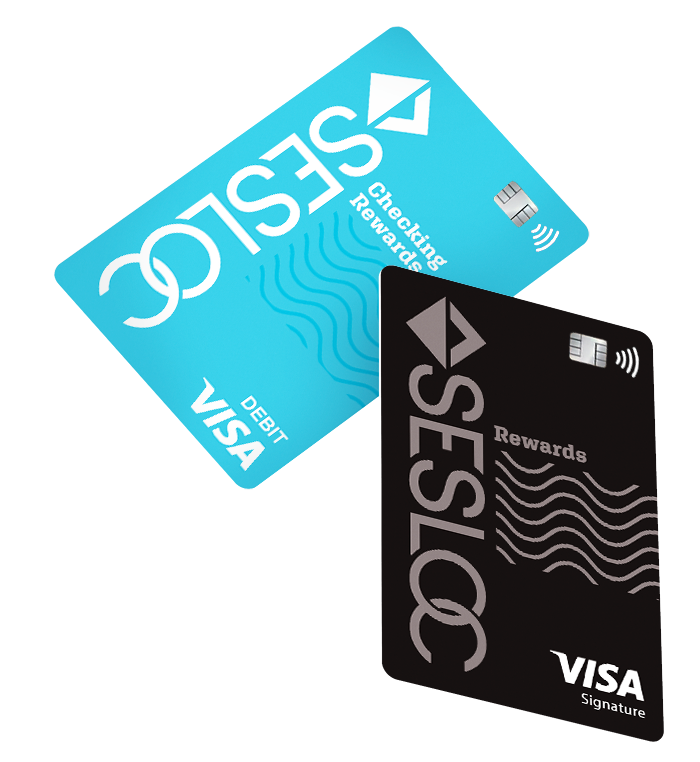 Earn rewards with SESLOC credit and debit cards.