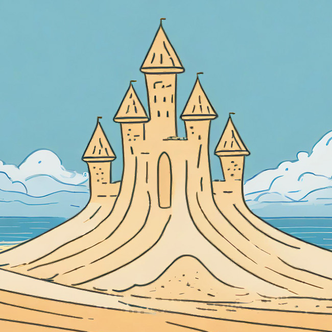 sand castle illustration
