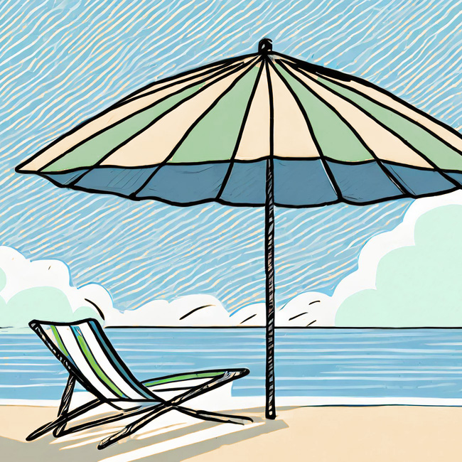 beach umbrella illustration