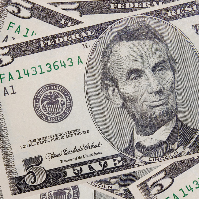 5 dollar bills