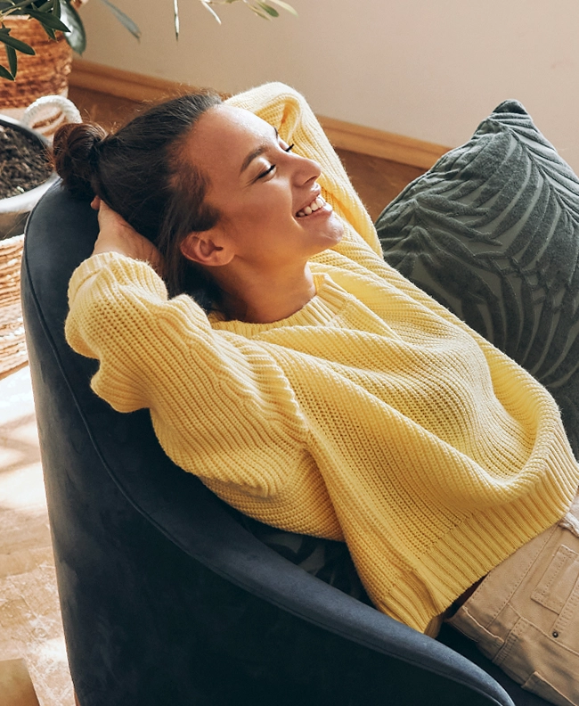 relaxing woman